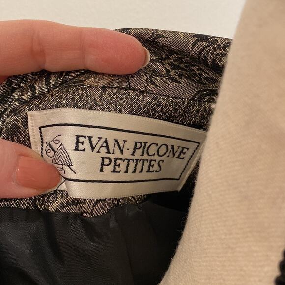 Evan Picone Vintage Metallic Blazer size 4P - Picture 6 of 9